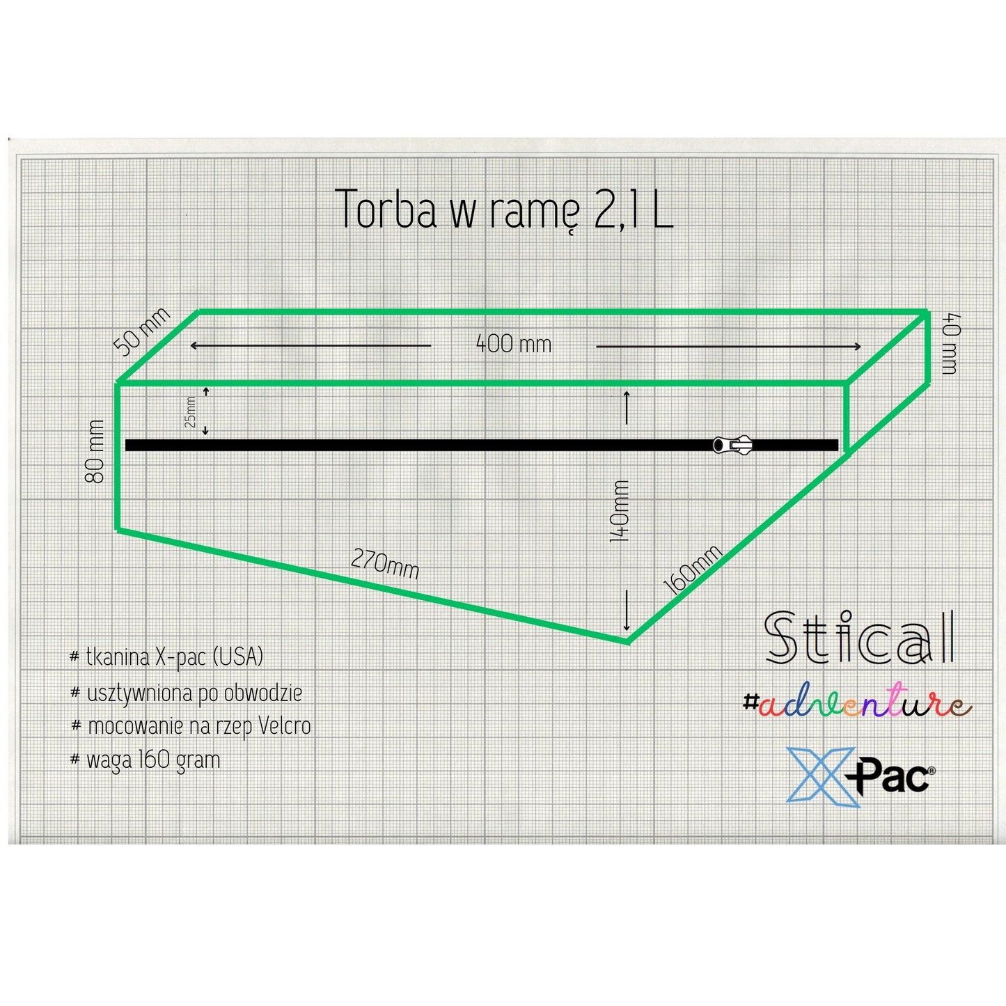 Torba w ramę 2,1 L - Half Frame Bag HFB(A)2